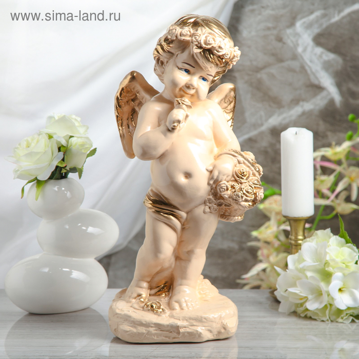 Статуэтка "Ангел с корзиной", бежевая, 47 см
Статуэтка "Ангел с корзиной", бежевая, 47 см