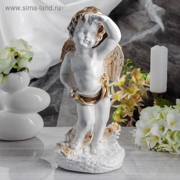 Статуэтка "Ангел смотрящий вдаль", бело-золотая, 40 см
Статуэтка "Ангел смотрящий вдаль", бело-золотая, 40 см