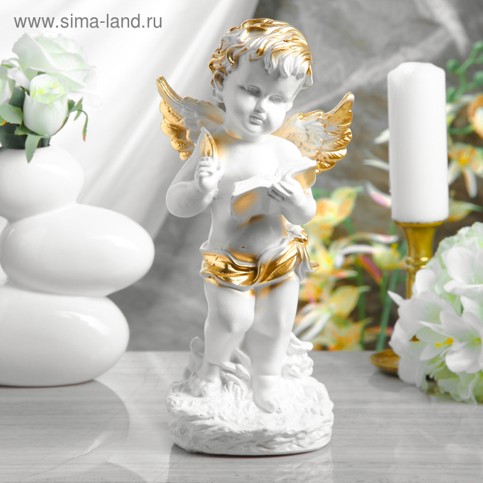 Статуэтка "Ангел с книгой" белый, 32 см
Статуэтка "Ангел с книгой" белый, 32 см