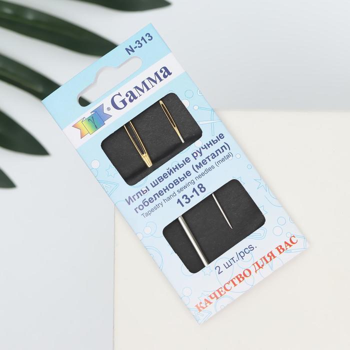 Иглы швейные для гобелена №13/18, d = 1,1/2,3 мм, скруглённое остриё, 2 шт, N-313
Иглы швейные для гобелена №13/18, d = 1,1/2,3 мм, скруглённое остриё, 2 шт, N-313