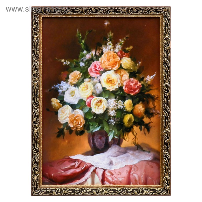 Картина "Букет на скатерти" 57х77см
Картина "Букет на скатерти" 57х77см