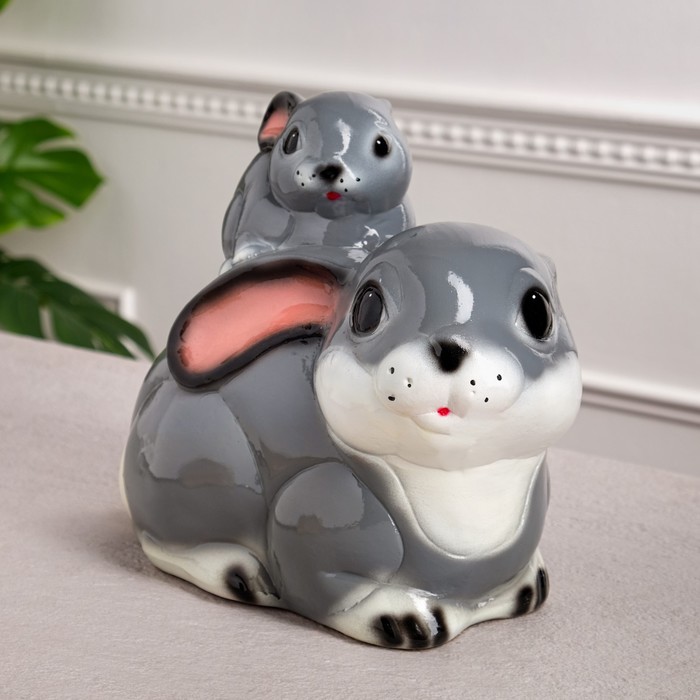 Копилка "Зайчиха с зайчонком", глянец, серая, керамика, 16*29*24 см
Копилка "Зайчиха с зайчонком", глянец, серая, керамика, 16*29*24 см