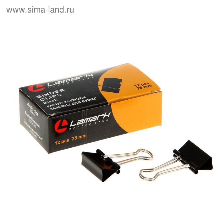 Набор зажимов для бумаг 25мм (12 штук) черные
Набор зажимов для бумаг 25мм (12 штук) черные