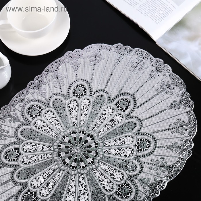 Салфетка ажурная «Лучи», 45×30 см, цвет серебро
Салфетка ажурная «Лучи», 45×30 см, цвет серебро