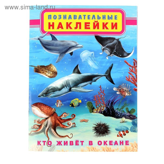 Книжка с наклейками «Кто живёт в океане» 
Книжка с наклейками «Кто живёт в океане»