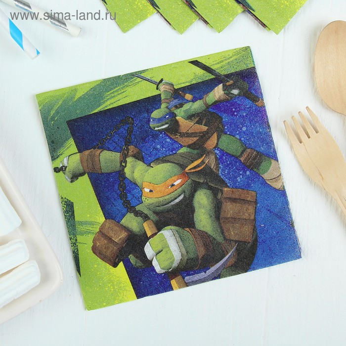 Салфетки бумажные «Черепашки-ниндзя», 25х25 см, набор 16 шт.
Салфетки бумажные «Черепашки-ниндзя», 25х25 см, набор 16 шт.