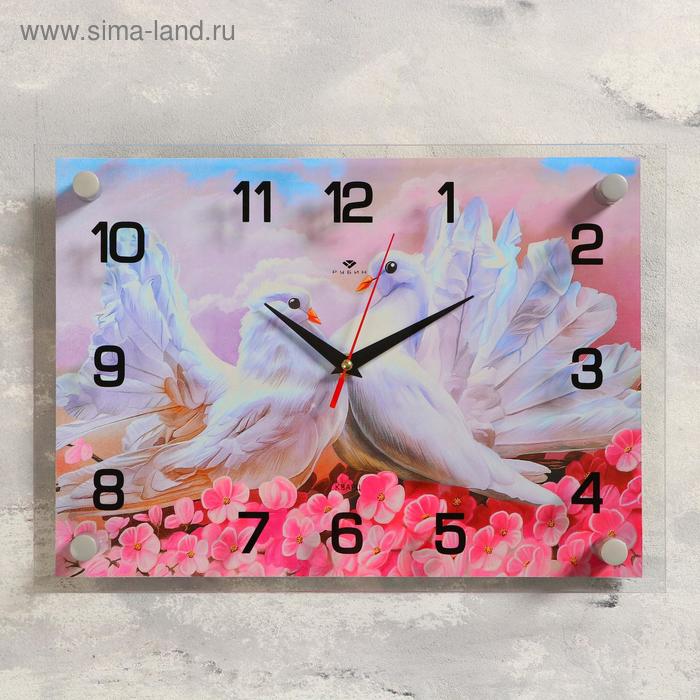 Часы настенные, серия: Животный мир, "Голуби в цветах", 25х35 см, микс
Часы настенные, серия: Животный мир, "Голуби в цветах", 25х35 см, микс