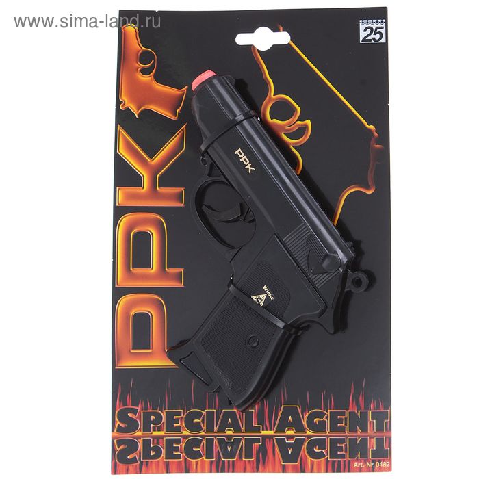 Пистолет игрушечный Special Agent PPK 25-зарядные Gun
Пистолет игрушечный Special Agent PPK 25-зарядные Gun