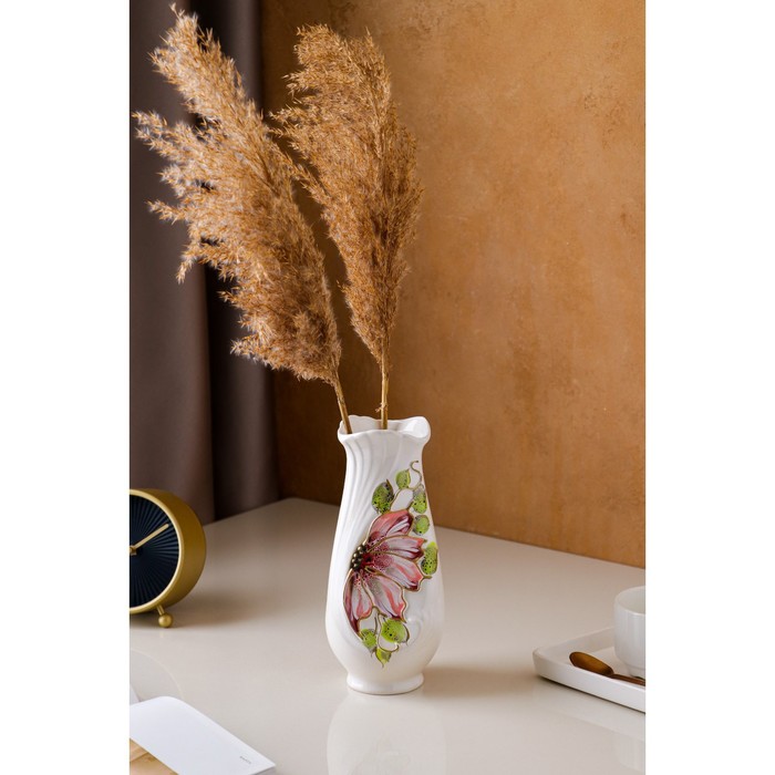 Ваза керамическая "Весна", настольная, цветок, белая, 22 см 
Ваза керамическая "Весна", настольная, цветок, белая, 22 см