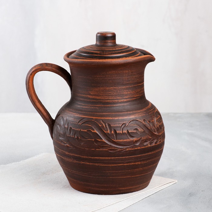 Кувшин с крышкой "Гончарный", декор, красная глина, 1.3 л, микс
Кувшин с крышкой "Гончарный", декор, красная глина, 1.3 л, микс