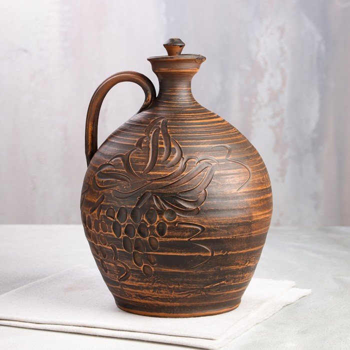 Кувшин винный, гончарный, декор, красная глина, 3 л, микс
Кувшин винный, гончарный, декор, красная глина, 3 л, микс