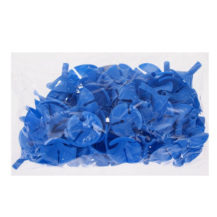 фото Держатель-зажим для шаров, отверстие 0,6 см, d=4,5 см, цвет синий страна карнавалия