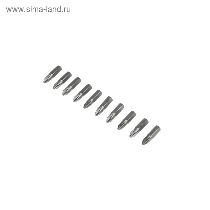 Биты ТУНДРА, намагниченные, сталь S2, PH2 х 25 мм, 10 шт.