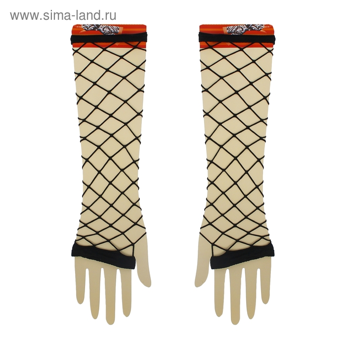 Перчатки Electric Lingerie в сеточку длинные фиолетовые, OS 1041-PUR - Electric Lingerie - Перчатки, манжеты, наручники, браслеты - Купить