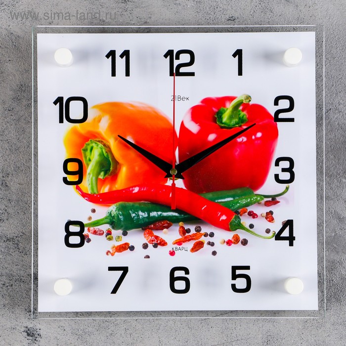 Часы настенные, серия: Кухня, "Перец", 25х25 см, микс
Часы настенные, серия: Кухня, "Перец", 25х25 см, микс