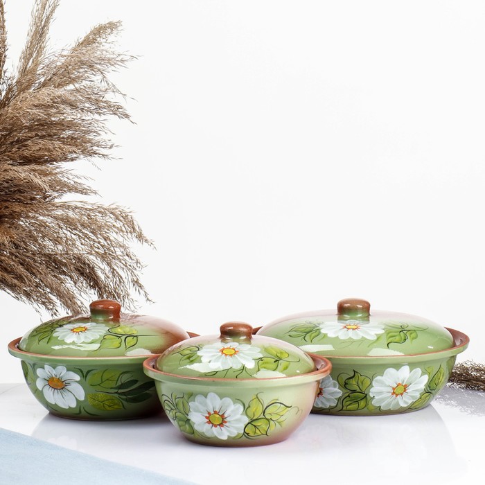 Набор для микроволновой печи "Радость" 0,5/0,6/0,8л ромашка на зеленом
Набор для микроволновой печи "Радость" 0,5/0,6/0,8л ромашка на зеленом