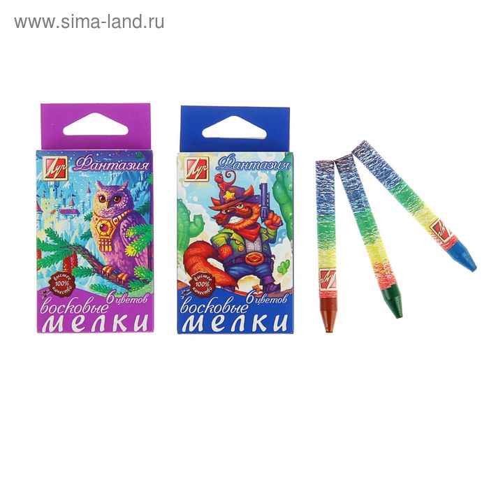 Мелки восковые 6 цветов «Фантазия», круглые, МИКС
Мелки восковые 6 цветов «Фантазия», круглые, МИКС