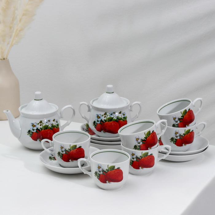 Сервиз чайный «Клубника», 14 предметов
Сервиз чайный «Клубника», 14 предметов