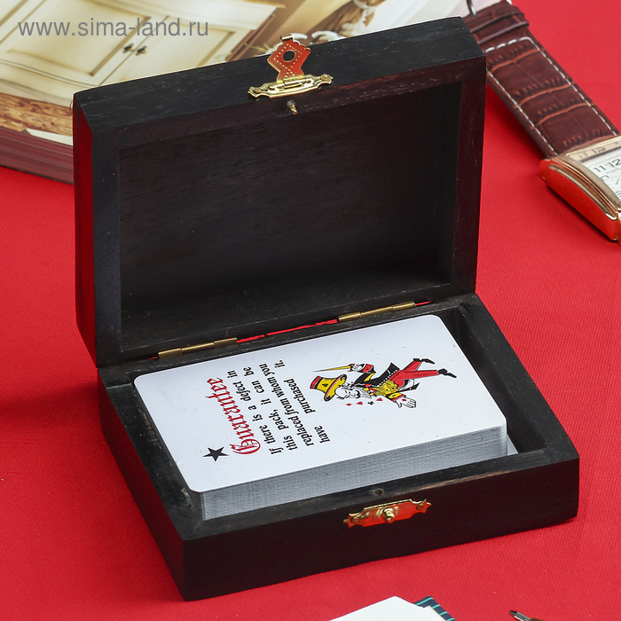 Шкатулка дерево 1 колода карт 11,5х8,5х3,5 см
Шкатулка дерево 1 колода карт 11,5х8,5х3,5 см