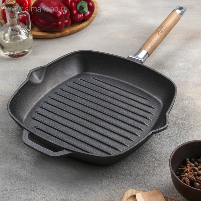 Сковорода-гриль, 24×24 см, съёмная ручка, без крышки
Сковорода-гриль, 24×24 см, съёмная ручка, без крышки