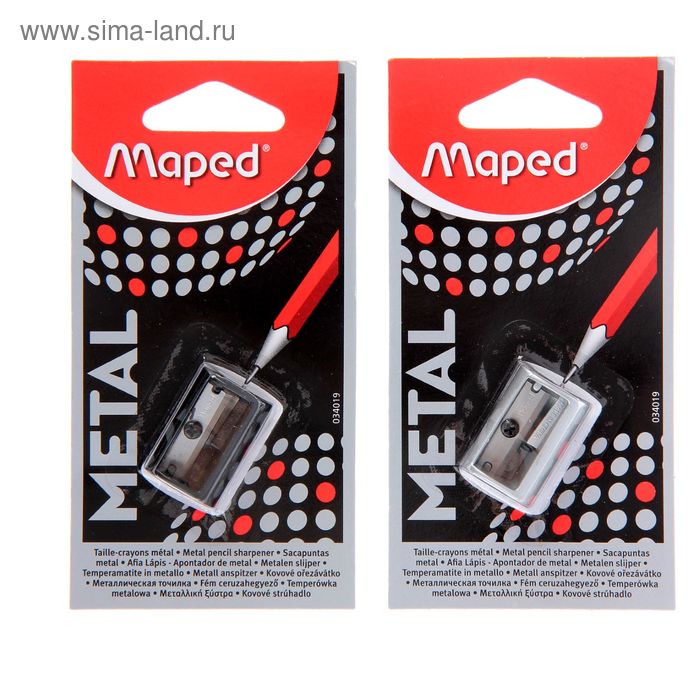 Точилка металлическая 1 отверстие Maped Satellite, блистер
Точилка металлическая 1 отверстие Maped Satellite, блистер