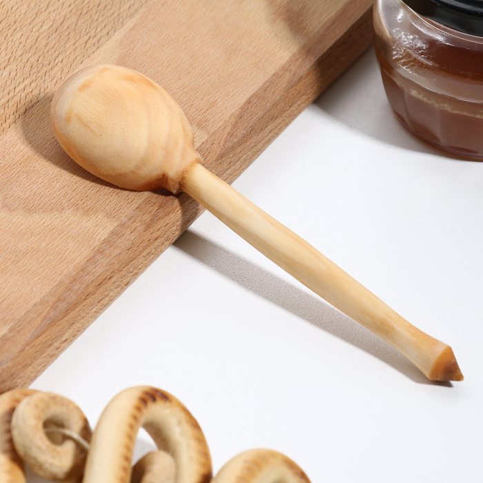 фото Ложка деревянная, чайная, варёная