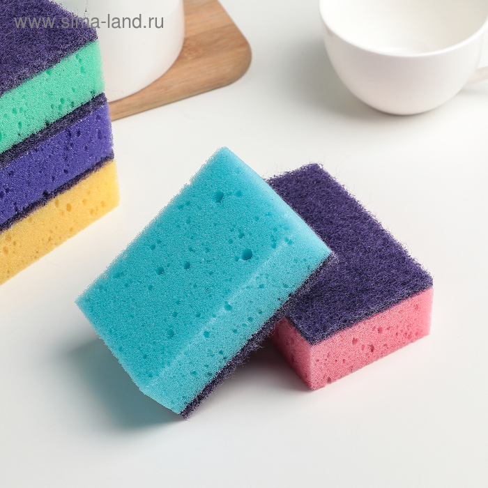 Набор губок кухонных «Брик», 9,6×6,4×3,7 см, 5 шт
Набор губок кухонных «Брик», 9,6×6,4×3,7 см, 5 шт