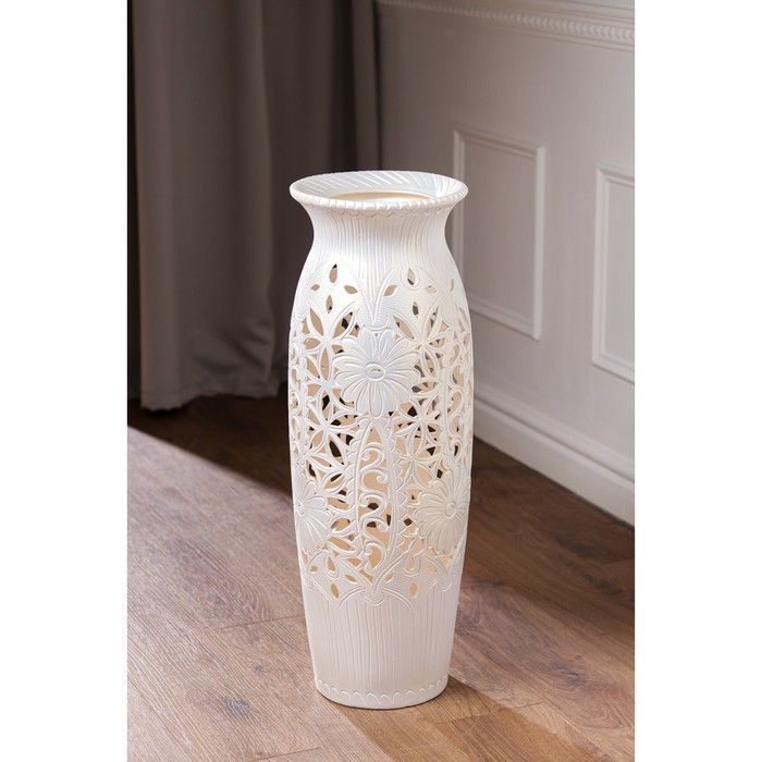 Ваза керамическая "Луиза", напольная, сквозная резка, белая, 69 см
Ваза керамическая "Луиза", напольная, сквозная резка, белая, 69 см