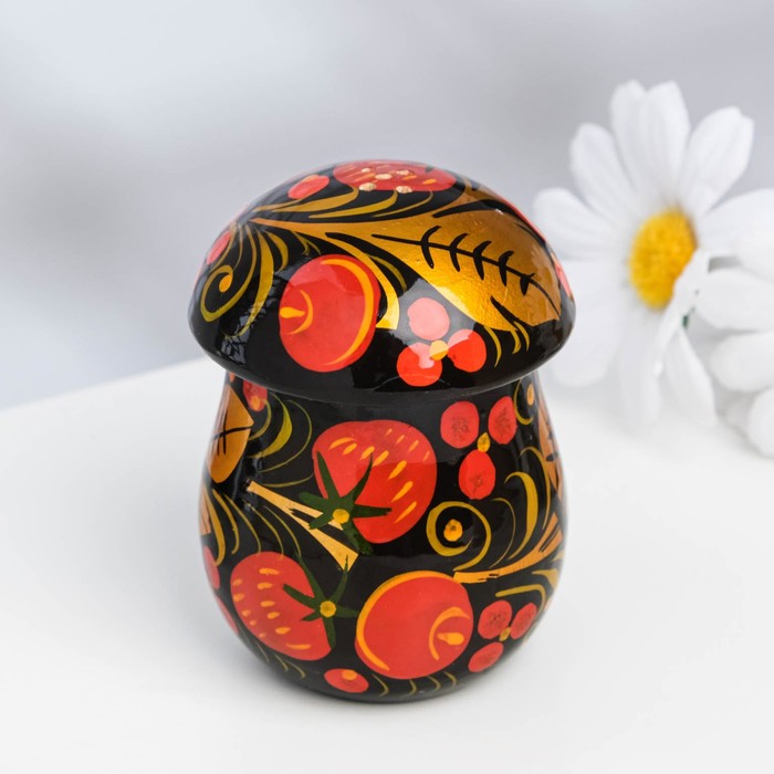 Солонка «Гриб», 8×6 см, хохлома
Солонка «Гриб», 8×6 см, хохлома