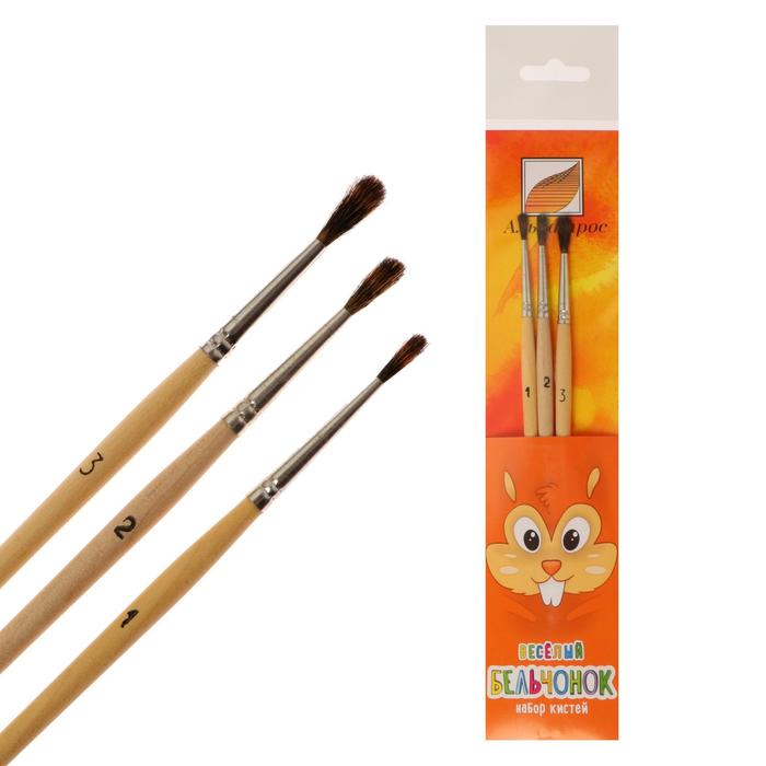 Набор кистей Белка 3шт Альбатрос "Веселый бельчонок" (круглые № 1, 2, 3)
Набор кистей Белка 3шт Альбатрос "Веселый бельчонок" (круглые № 1, 2, 3)