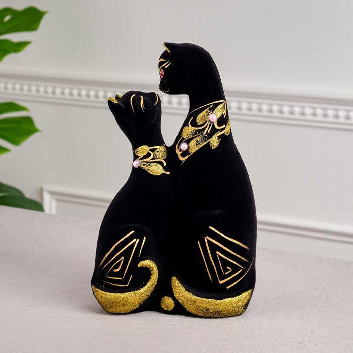 Копилка "Скиф", покрытие флок, чёрная, 27 см, микс