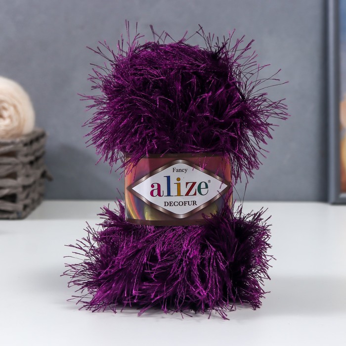 Пряжа "Decofur" 100% полиэстер 110м/100гр (304 фиолетовый) 
Пряжа "Decofur" 100% полиэстер 110м/100гр (304 фиолетовый)