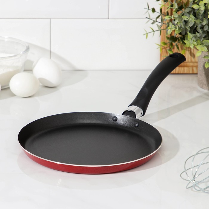 Сковорода блинная Blaze, d=22 см, пластиковая ручка, антипригарное покрытие, цвет красный
Сковорода блинная Blaze, d=22 см, пластиковая ручка, антипригарное покрытие, цвет красный