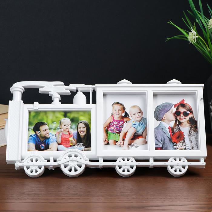 Фоторамка пластик на 3 фото 10х15 см "Паровозик" 40,5х20х2,6 см
Фоторамка пластик на 3 фото 10х15 см "Паровозик" 40,5х20х2,6 см