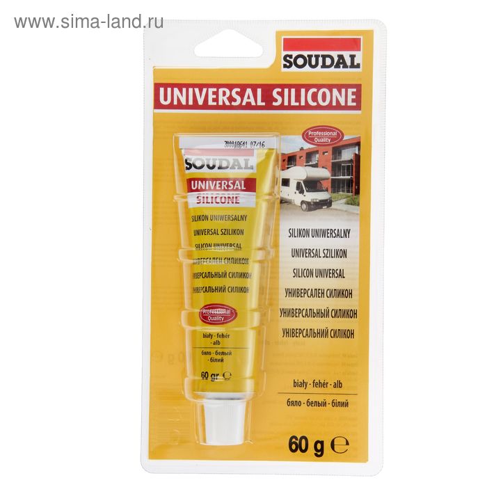 Герметик Soudal, силиконовый, универсальный, белый, 60 гр
Герметик Soudal, силиконовый, универсальный, белый, 60 гр