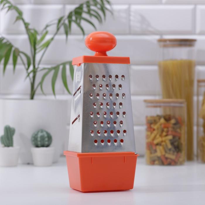 Тёрка «Комфорт»,4 грани и контейнер 450 мл, с пластмассовой ручкой, 11×8,5×28 см, цвет МИКС 
Тёрка «Комфорт»,4 грани и контейнер 450 мл, с пластмассовой ручкой, 11×8,5×28 см, цвет МИКС