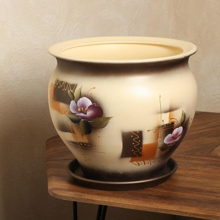 Горшок для цветов "Тюльпан", абстракция, керамика, 16 л, микс
Горшок для цветов "Тюльпан", абстракция, керамика, 16 л, микс