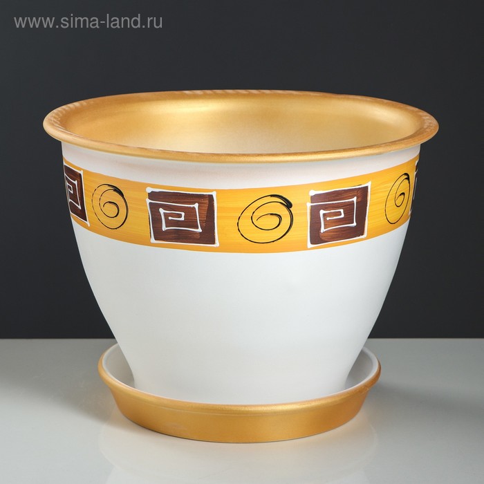 Горшок для цветов "Титул", орнамент, керамика, 6 л
Горшок для цветов "Титул", орнамент, керамика, 6 л