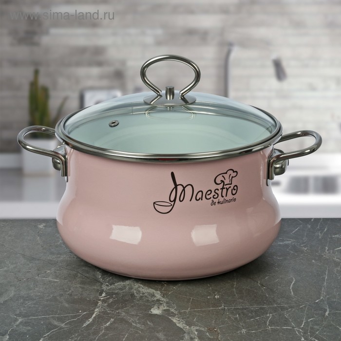 Кастрюля «Maestro» 4 л, стеклянная крышка, цвет розовый
Кастрюля «Maestro» 4 л, стеклянная крышка, цвет розовый