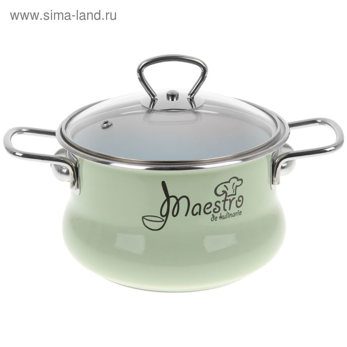 Кастрюля Maestro, 2 л, стеклянная крышка, цвет зелёный
Кастрюля Maestro, 2 л, стеклянная крышка, цвет зелёный