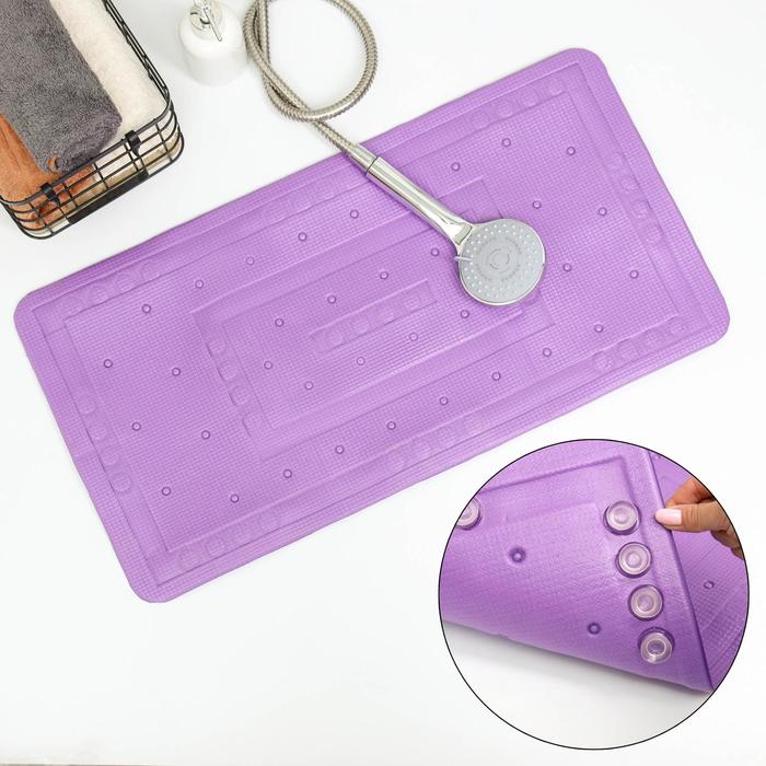 Коврик для ванной комнаты с присосками «Спа», 37×70 см, ПВХ, цвет МИКС
Коврик для ванной комнаты с присосками «Спа», 37×70 см, ПВХ, цвет МИКС