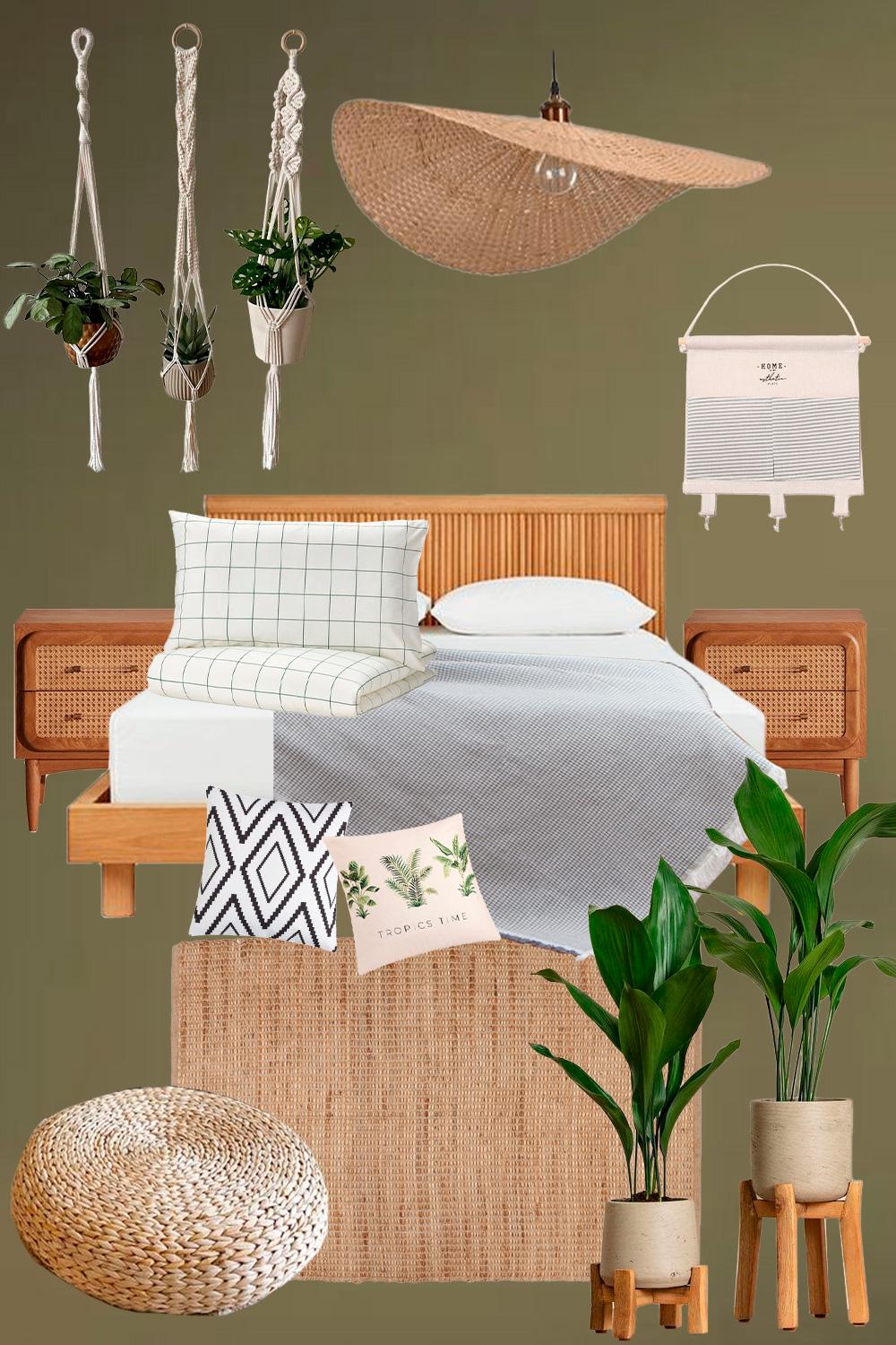 Постельное бальё, подушки, домашние растения