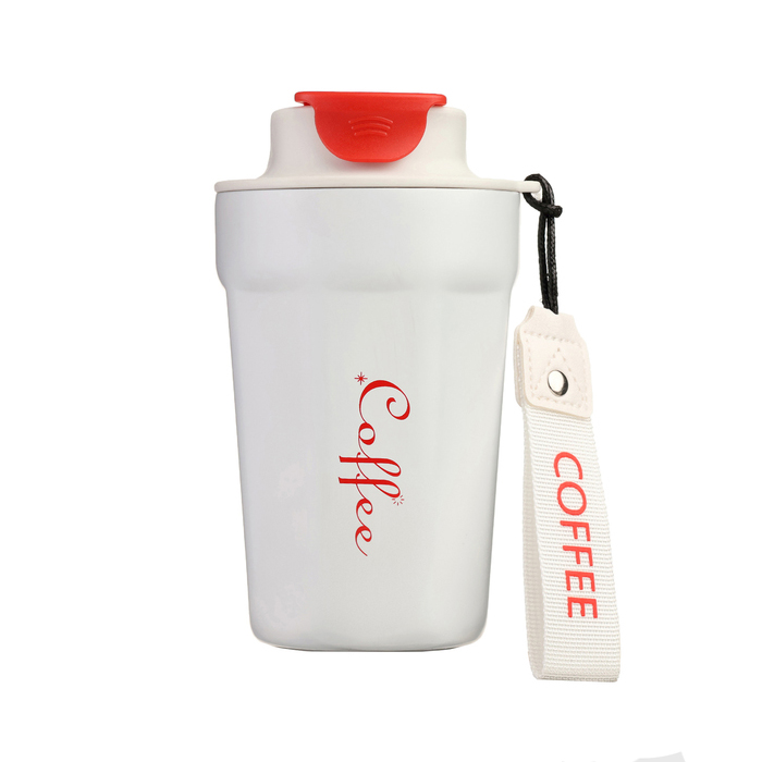 Белая термокружка