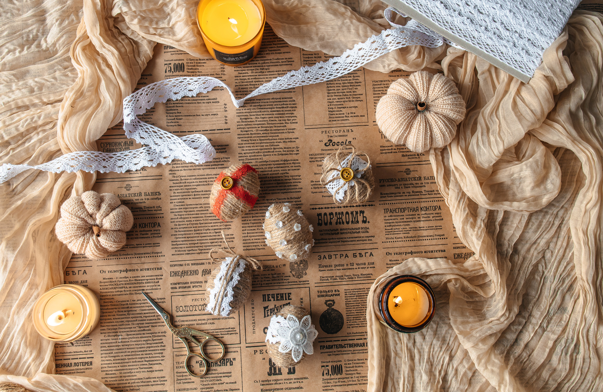 яйца, декорированные на Пасху