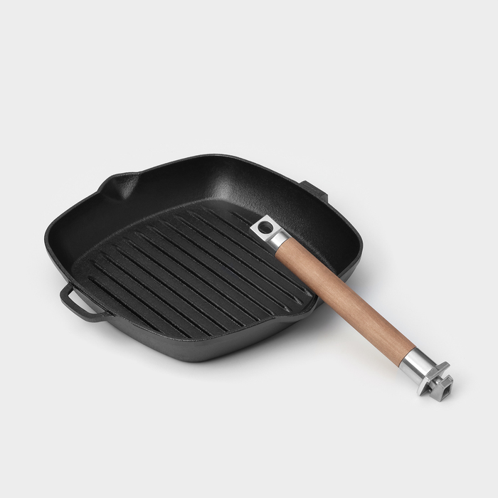 Сковорода гриль из чугуна