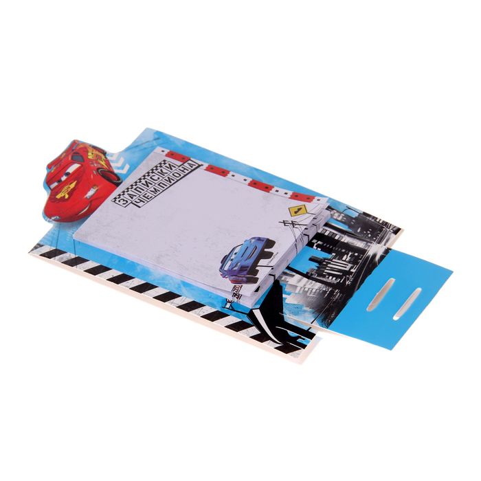 Блок с отрывными листами на подставке "Записки чемпиона", Тачки, 30 листов