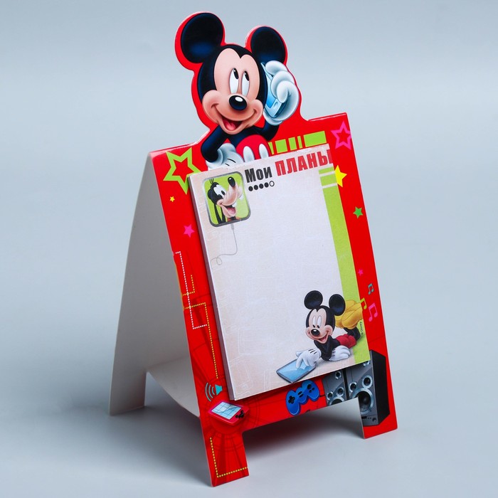 Блок с отрывными листами на подставке "Мои планы", Микки Маус и друзья, 30 листов