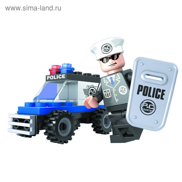

Конструктор Патруль «Полицейский джип», 33 детали, в пакете