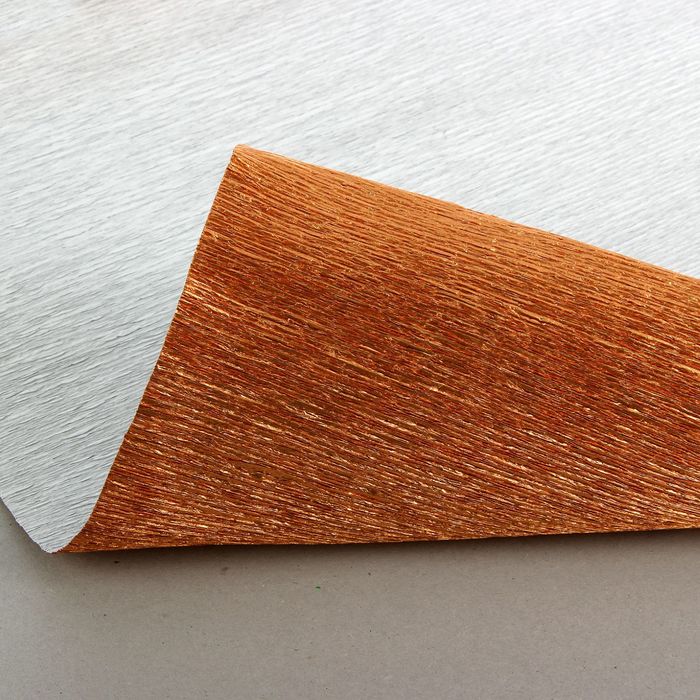 Бумага гофрированная, 808 "Медная, металл", 0,5 х 2,5 м