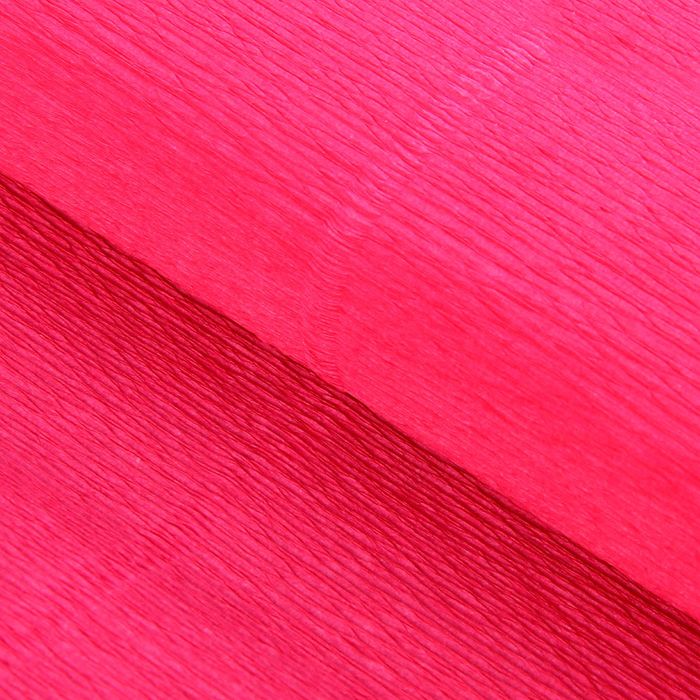 Бумага для упаковок и поделок, Cartotecnica Rossi, гофрированная, ярко-розовая, однотонная, двусторонняя, рулон 1 шт., 0,5 х 2,5 м